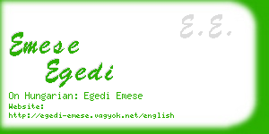 emese egedi business card